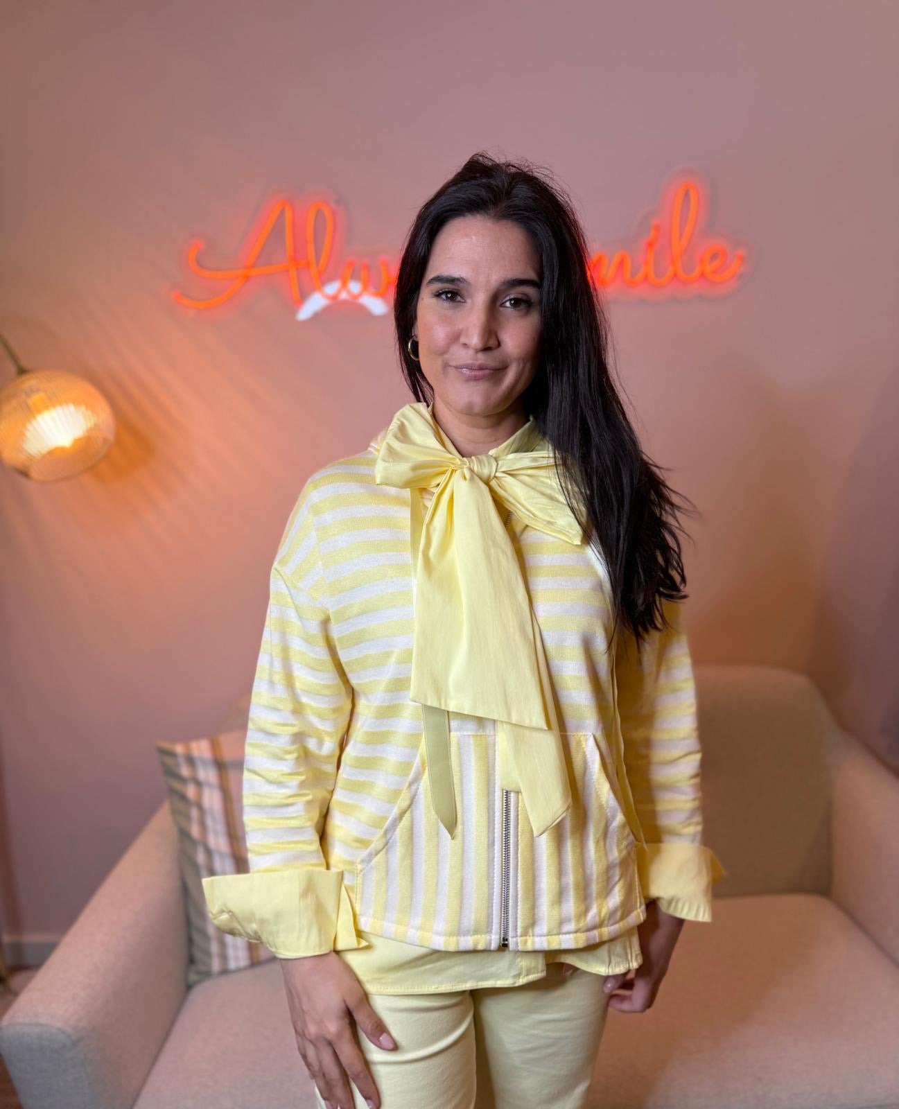 Sudadera Listas Amarilla