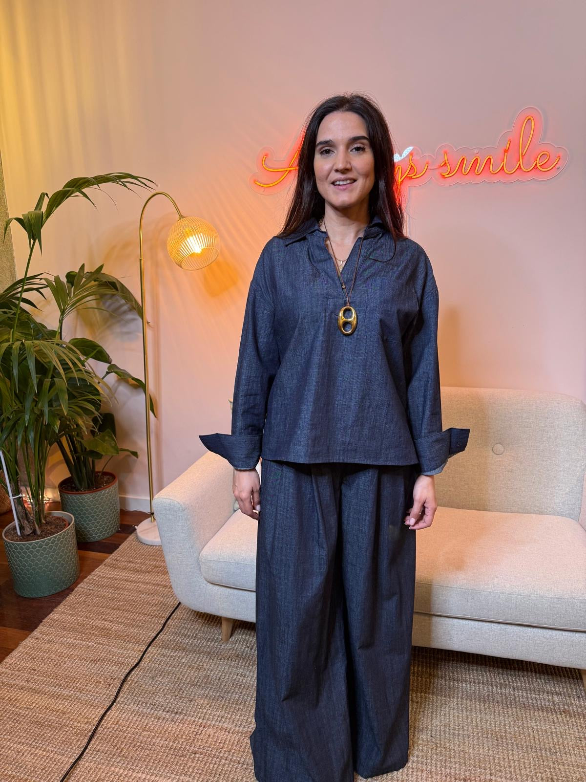 Pantalón Fluido Denim